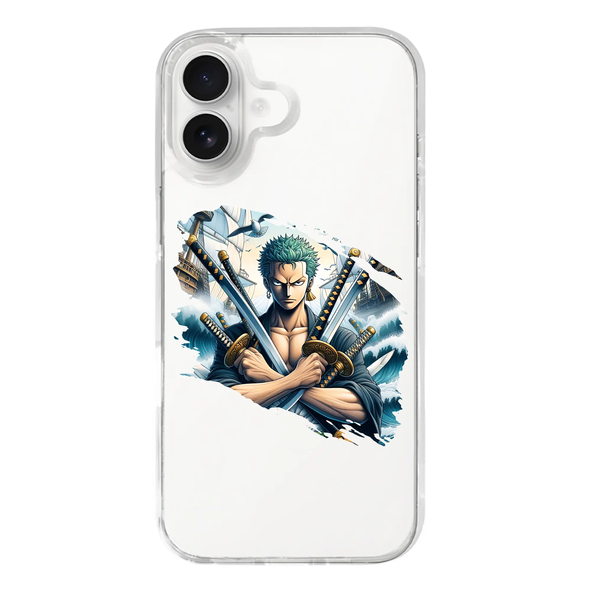 ワンピース グッズ ロロノア・ゾロ - iPhone 17シリーズ 透明スマホケース – 薄型・耐衝撃・精密フィット保護カバー